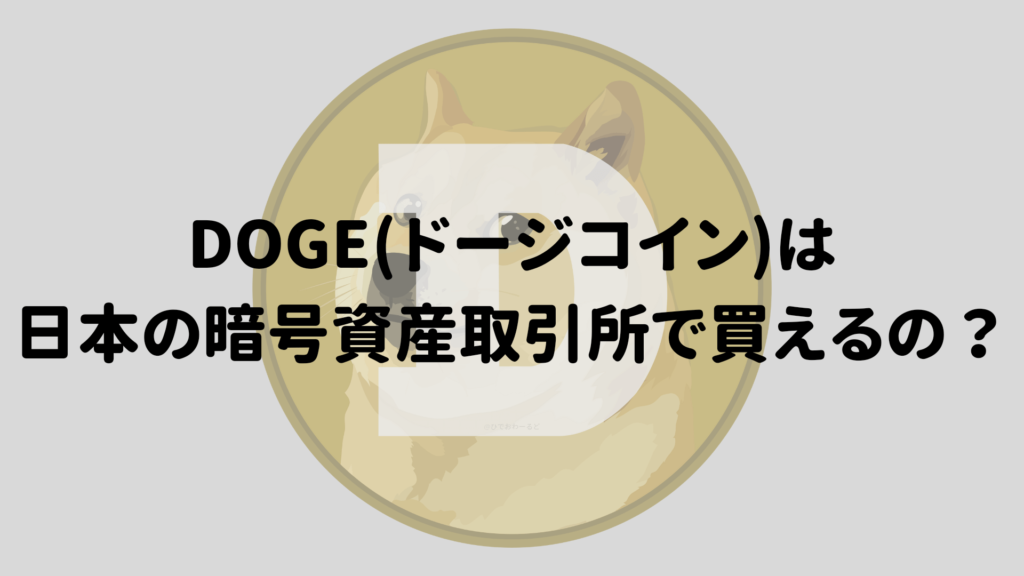 DOGE(ドージコイン)は国内暗号資産取引所で買える？【この2つの取引所で買える】