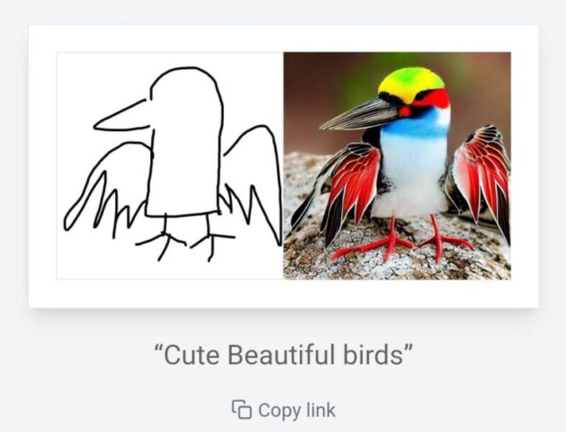 『Scribble Diffusion』でCute Beautiful birdsを描いてみた