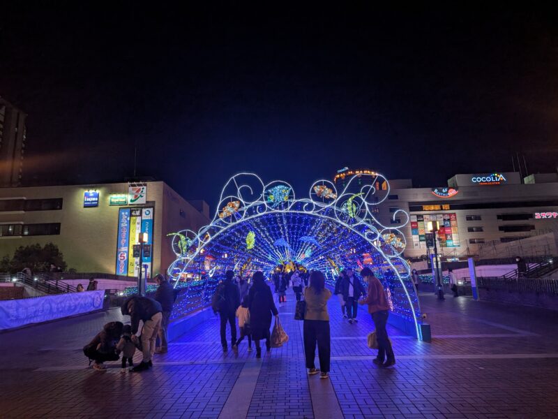 トンネルイルミ「光の水族館」