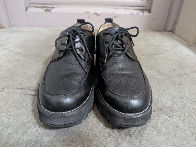 2年間履いたWYM LIDNMの『SHARK SOLE COMBINATION SHOES』の外観（前側）